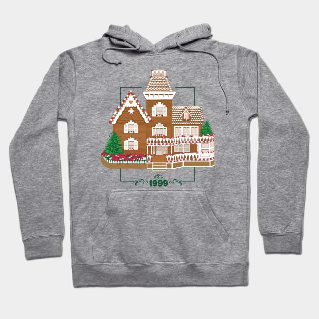 Grand Gingerbread House- Holiday Christmas Hoodie by Diznify